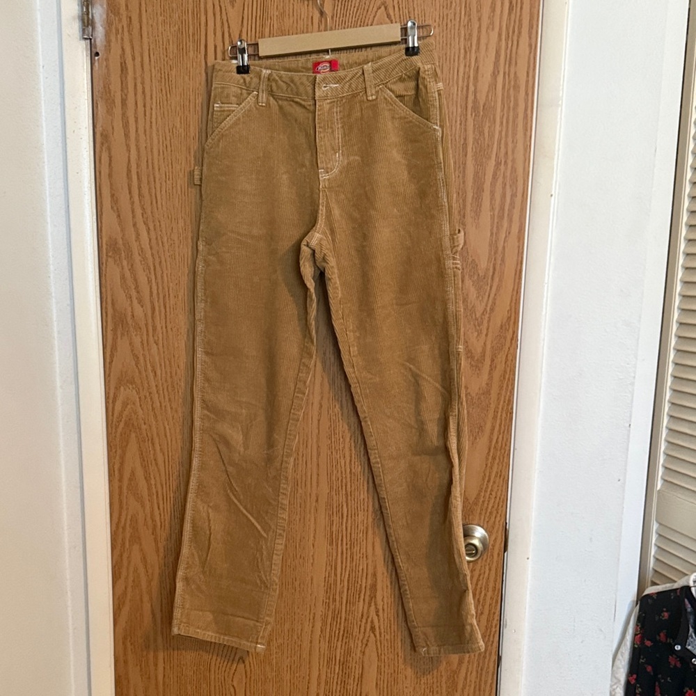 Dickies High Rise Straight Leg Wide Corduroy Utility Carpenter Pants Size 0/24